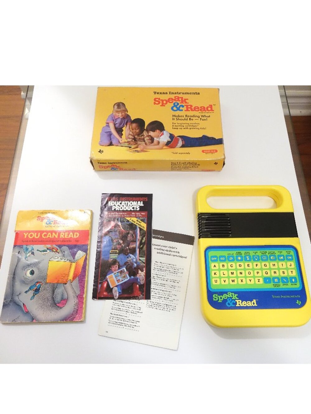 Vintage 1980 Texas Instruments Speak and Read Vintage Electronic Games in Box